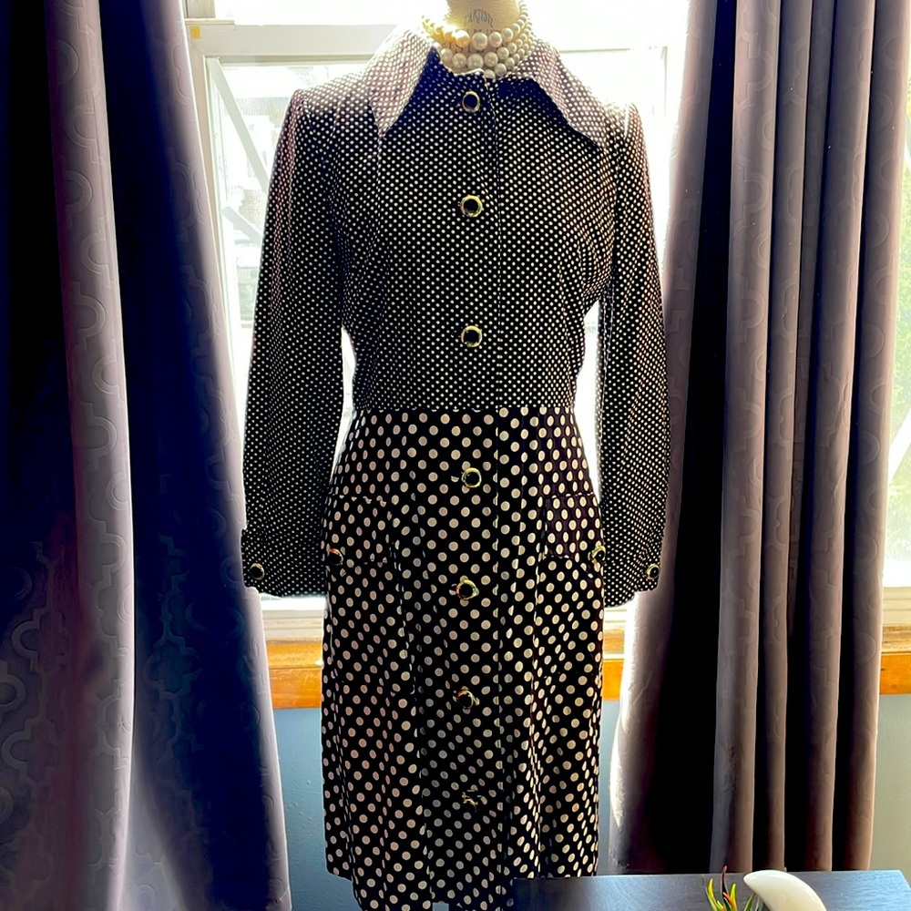 Vintage spring polka dot coat - Picture 1 of 17